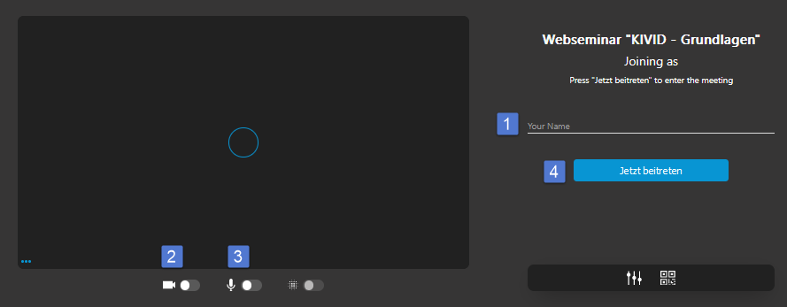 Bild: Anmeldemaske Veranstaltung