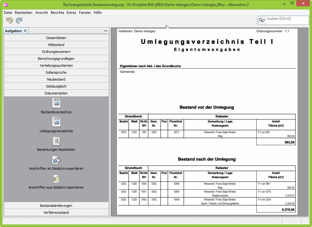 jRBU - Aufgabenbereich Dokumentation