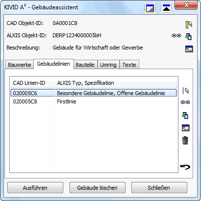 Gebäudeassistent - Linien