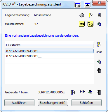 Lagebezeichnungsassistent - Allgemein