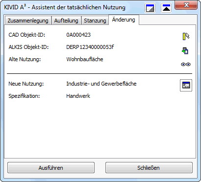 Assistent der tatsächlichen Nutzung - Änderung