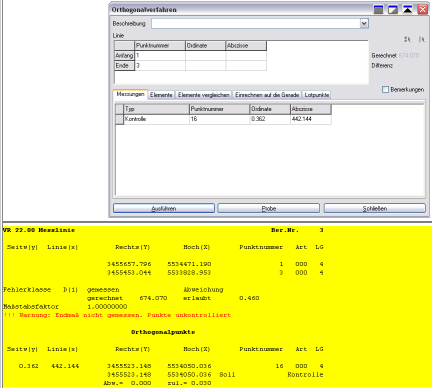 Bild: Probeberechung