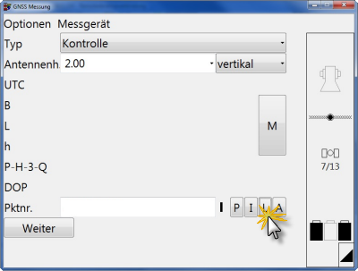 Bild: GNSS-Position (Dialog)