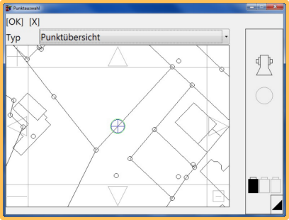 Bild: Anzeige der Punktlage vor Speicherung (Grafik)