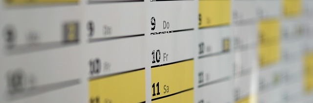 Kalender mit Stift